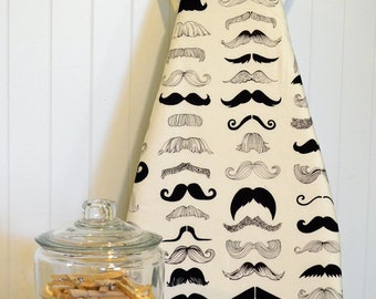 Ironing Board Cover - Where's my Stache White