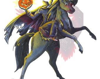 Inktober 2017 - The Headless Horseman Print