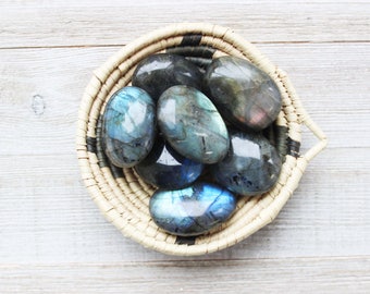 Small Polished Labradorite | Mini Labradorite Palm Stone