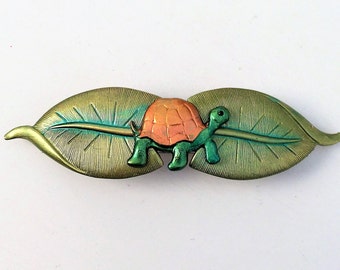 Turtle hair Barrette, French Hair barrette