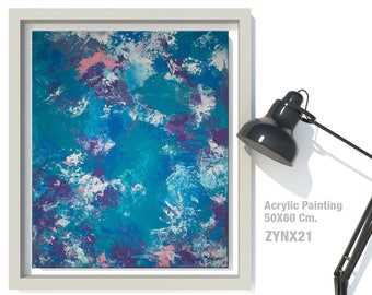 Abstract painting acrylic on canvas