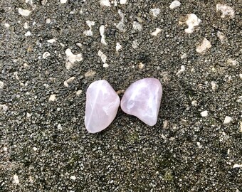 Crystals, Rose Quartz, Tumbled Rose Quartz PAIR, Reiki Charged (#6) EXACT crystal shown
