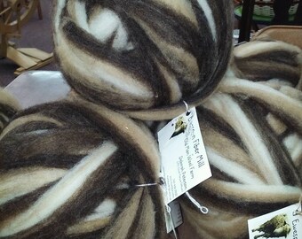 Mocha Dream 2: Camel Down and Fine Romeldale (CVM) Wool Roving