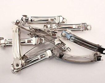 Silver Tone French Barrettes Clip For Hair Bows Metal French Clip Available in 40mm 50mm 60mm 70mm 80mm