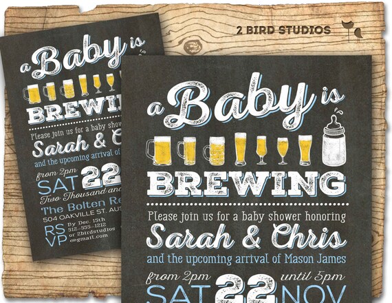 Bbq Beer Baby Shower Invitation Beer Diaper Party