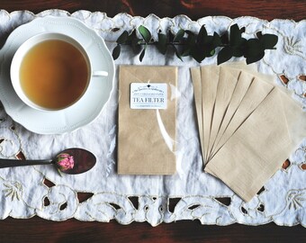 TEA FILTERS | Unbleached | 100% Paper | 25 count