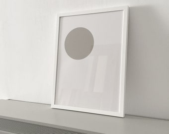 circle screenprint on paper, framed