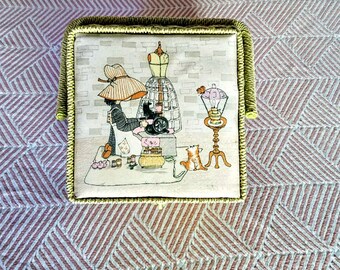 Sewing Box Basket Vintage Holly Hobbie Design