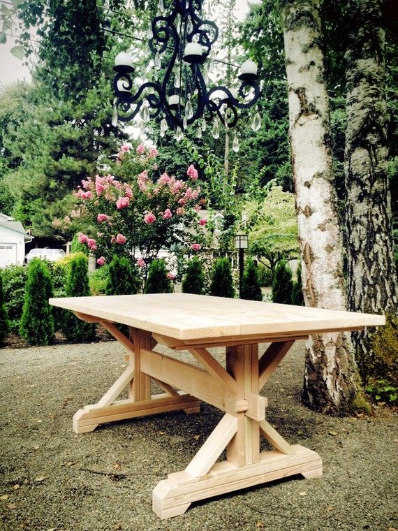  Farmhouse  Trestle Table DIY Kit  made to order