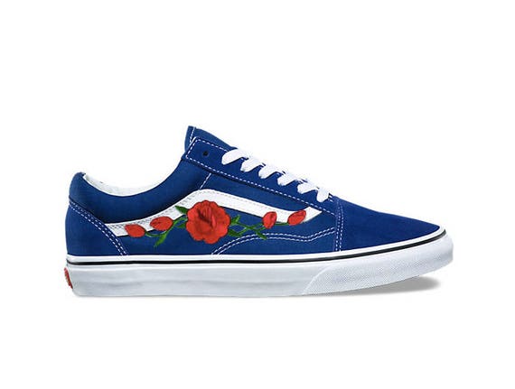 vans met geborduurde rozen vans met geborduurde rozen