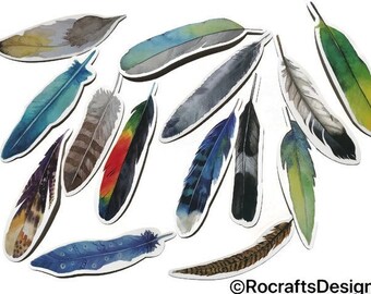 Feather bookmarks different styles