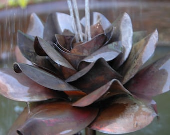 Handmade botanical copper fountains - Rose