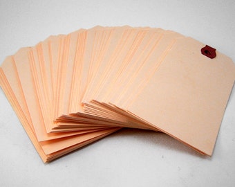 100 Large Shipping Tags - 2 3/8" x 4 3/4" - Size #5 Manila Tag