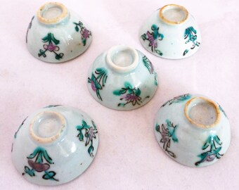 Antique Hand Thrown Open Salt Dips