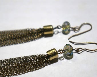 Brass Tassel Earrings