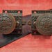 Vintage Bronze Door Knob Set - (2) Antique Locking Doorknob Set - Doors Cabinets Closets - Beautifully Detailed - Home Decor Restoration