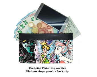 Zip envelope pouch - tinkerbell fée clochette - #003