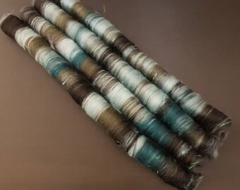 Evergreen Rolags 50g of merino spinning fibre