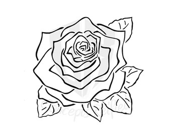 rose stencil etsy