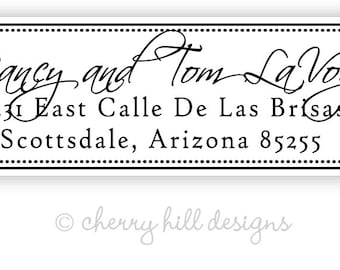 Black and White return address labels - set of 75
