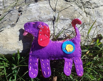 Purple dog stuffed animal