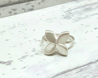 Pinwheel Flower Sterling Silver Flower Ring, Silver Ring, Flower Ring, Silver Pinwheel - RS5
