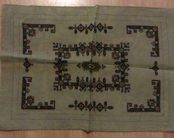 Large Pre-worked Geometric Needlepoint Canvas Arts & Craft Design