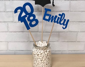 Graduation Centerpiece, Class of 2018, Grad Party Decor, Graduation Party, Grad Party Table Decor, Custom Parties by PartyAtYourDoor on Etsy