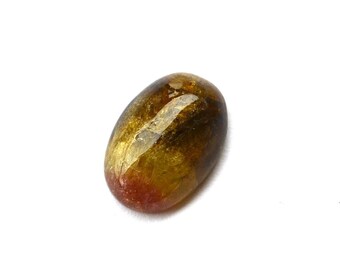 Russian Tourmaline natural stone cabochon 15 x 11 x 5 mm