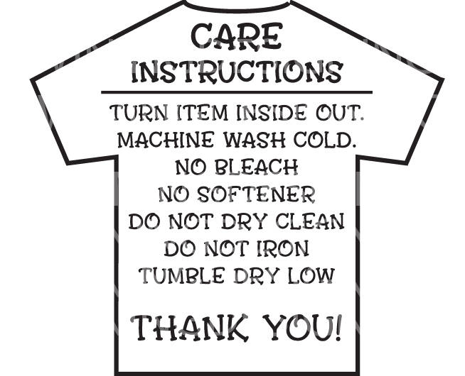Download Care Instructions Digital File | T shirt Care Instructions ...