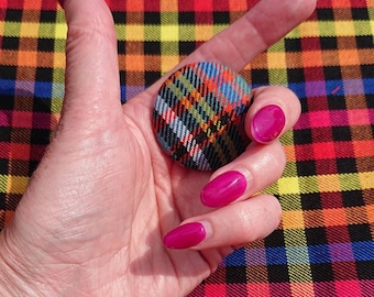 Tartan Wool Brooch Pin Customise D I Y