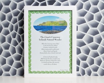 The Giant's Causeway A4 Print - Hand Crafted