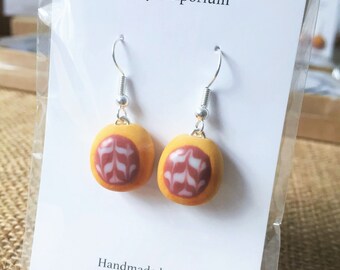 Iced Bun Earrings - Polymer Clay