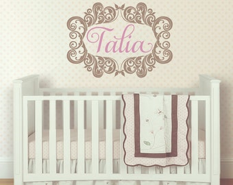 SVG, Monogram Frame Svg, DFX, Fancy Frame Svg, Frame Svg, Cricut, Silhouette, Cameo, Vinyl, Nursery Sign SVG, Baby Name, Welcome, Cut File