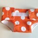Polka dot doll diaper-- Orange and white Ready to ship