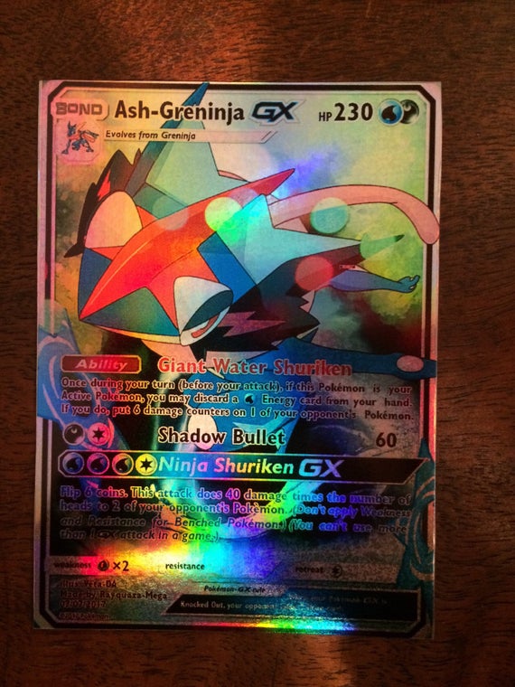 Ash greninja gx ex orica pokemon card