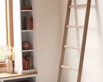 Large rustic blanket storage decorative wooden ladder, Rustic Librarians Ladder, perfect quilt rack, blanket rack or decorative piece