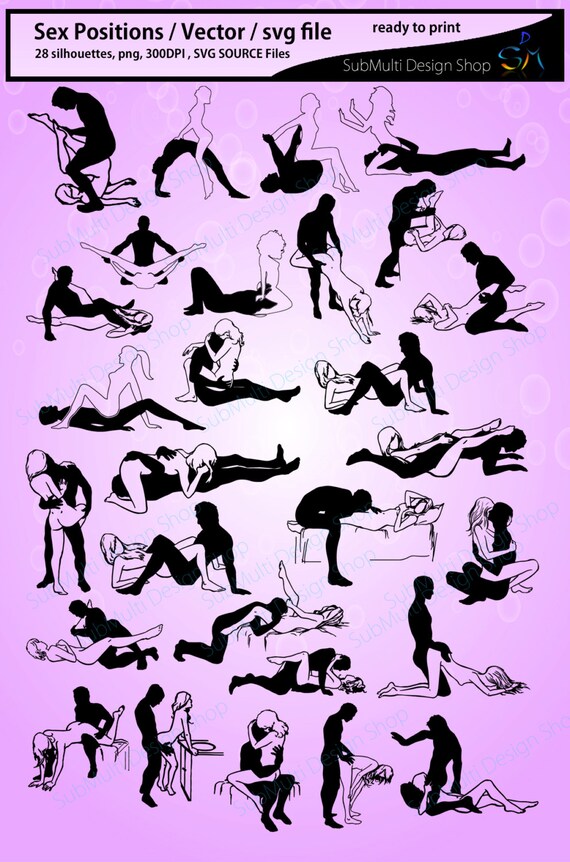 Sex silhouettes / vector sex position / Sex SVG file /EPS