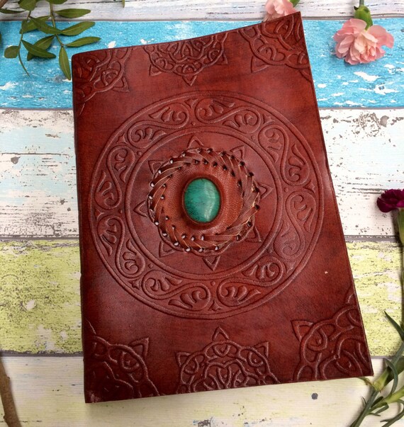 XL LEATHER JOURNAL- Extra Large - Student - Embossed Leather Notebook - Sketch book - Handmade - Vintage Leather Journal - Diary - Scrapbook