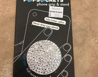 Blinged popsocket! 100% authentic Swarovski rhinestones! Free shipping! Crystal clear color!