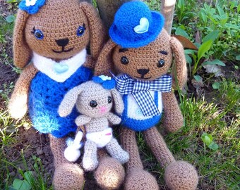 Comforters: Family Easter bunnies and their baby