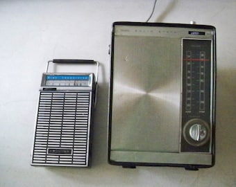 Two Vintage Sears Transistor Radios