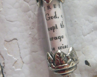 Serenity Prayer Necklace in Scroll-Recovery