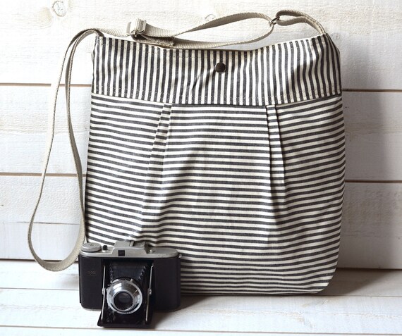 black and white striped diaper bag backpack