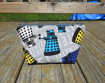Extra Small Makeup Bag, Doctor Who Makeup Bag, Daleks Makeup Bag, Daleks, Doctor Who