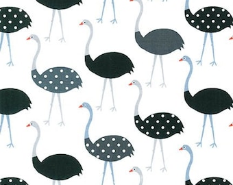 Fabric - Robert Kaufman - Urban zoologie ostrich cotton print - woven cotton
