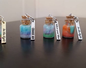 black Tourmline bottle pendants
