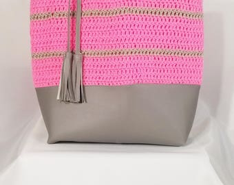Crochet tote bag, Beach Bag, Boho Bag, Resort Tote, Hobo Tote, Casual Bag, Purse, crochet bag