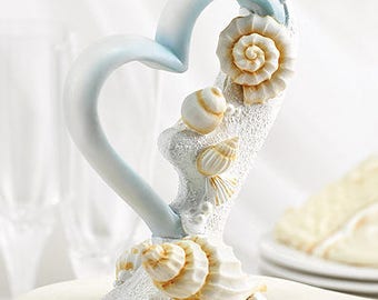 Seashell Theme Beach Wedding Cake Topper