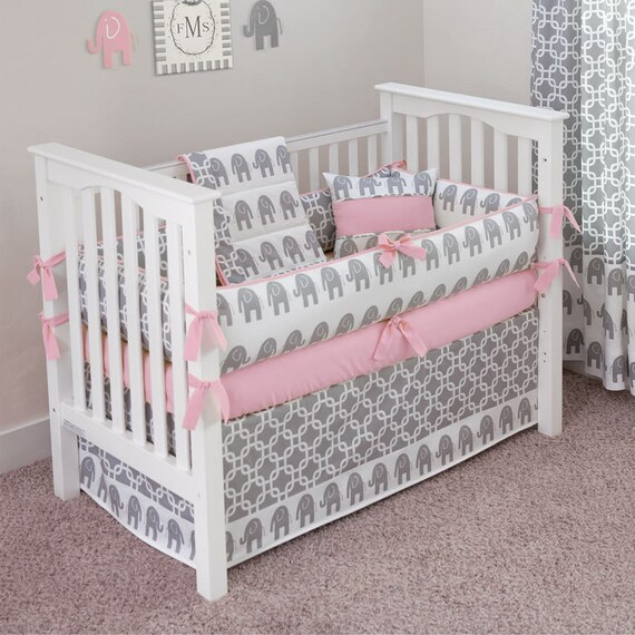 Crib Bedding Elephants Pink Set Like This Item